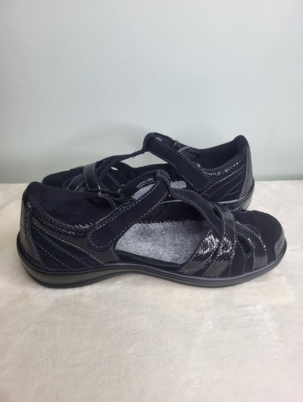 Orthofeet Juno Black Comfort Closed-Toe Mary Jane Shoes. Size 7 Wide *No Insoles - Picture 6 of 10